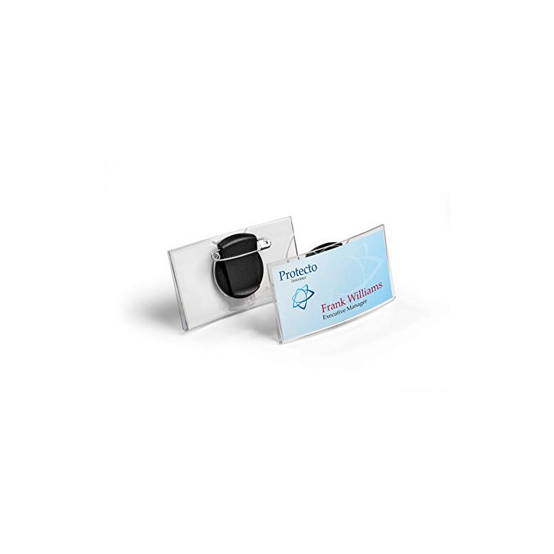 Durable Name Badges Convex with Combi-Clip for Pin or Clip