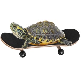 KUNBIUH Turtle Skateboard Mini Pet Toy,Smooth Rolling Wheels for Turtles,Turtles Parrot Reptile Skateboard Toys (Black)