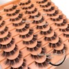SISIYDY Fake Natural Lashes Wispy Short Fluffy Mink EyeLashes Clear