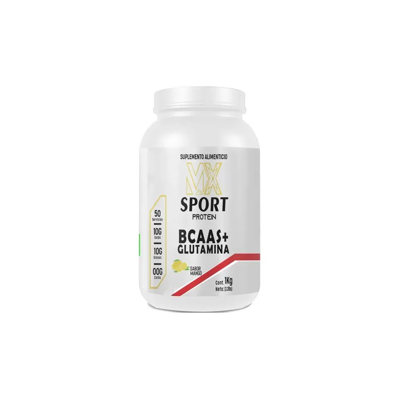 Aminoácidos Bcaas Glutamina Mx Sport 1 Kg Varios Sabores