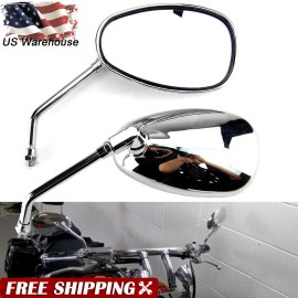 Unbranded Pair 10MM Motorcycle Side Mirrors for Yamaha Virago XV 750 1100 250 535 Bobber
