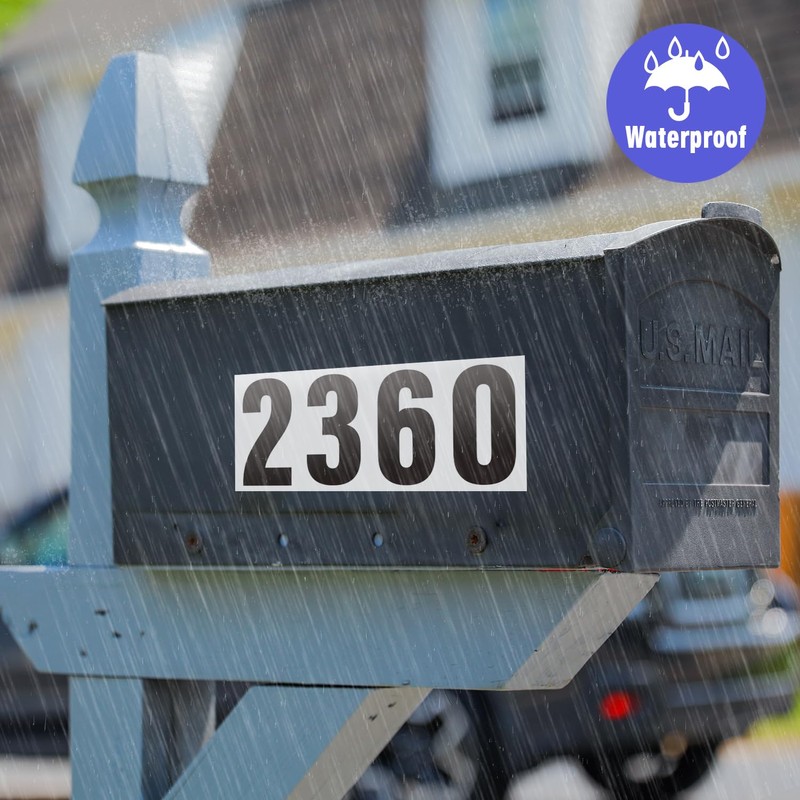 1.5 Inch Self Adhesive Number for Mailbox, Reflective Mailbox Number