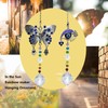 Window Hanging Suncatcher with Crystal Blue Butterfly Garden Decoration (Butterfly
