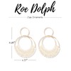 Boho Raffia Earrings for Women Summer Raffia Hoop Earrings Statement