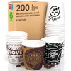 200 Paper Coffee Glasses 65ml Eco Friendly Biodegradable Disposable Asport