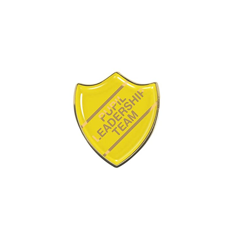Pupil Leadership Team Yellow School Shield Badge