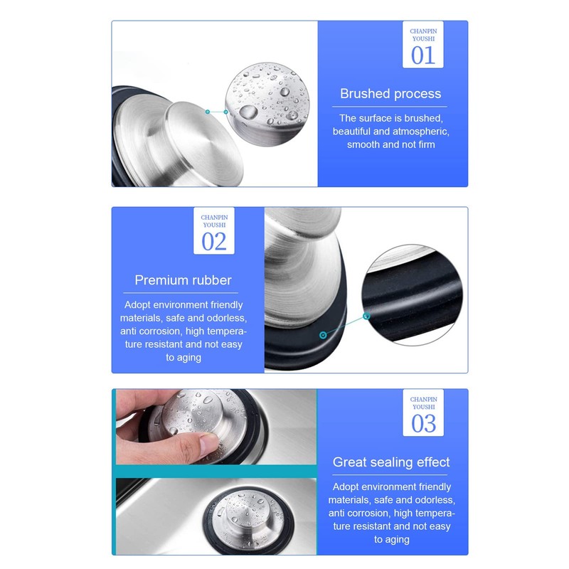 Garbage Disposal Plug Kitchen Sink Stopper Easy Cleaning 86mm OD