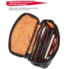 KEMIMOTO Motorcycle Handlebar Bag, Universal Tool Bag with Reflective Strips, Snowmobile Handle Bar Bag, Sissy Bar Bag, Bicycle Front Fork Storage Bag Compatible with Cruiser Softail Dyna Sportsters