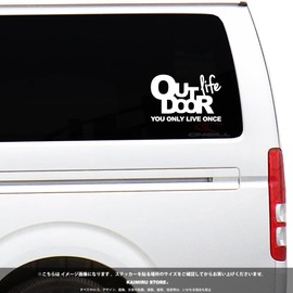 [KAIMIRU STORE] Outdoor Van Life Camping DIY VANLIFE Light Car Decal Sticker (k_163 White Outdoor)