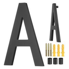 uxcell Floating House Letters, 6 Inch Acrylic Modern Address Letter for Outside with Nails Kit for Home Street Office Mailbox Sign(Letter A, Black)