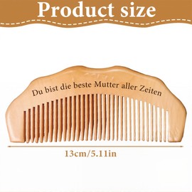 1 Stück Geburtskamm Wehenkamm, Holzkamm, Kamm Holz, Geschenke für Schwangere Frauen, für Angstlinderung, Natürliche Schmerzlinderung, Stresslinderung für Schwangere Frauen, Birth Comb（Deutsch）