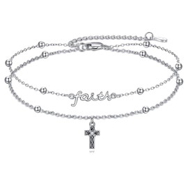 ONEFINITY Cross Bracelet S925 Sterling Faith Cross Bracelets Christian Religious Cross jewellery Gifts for Women