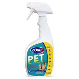 ZORBX Pet Stain and Odor Remover Spray 24 FL Oz - Dual Action Natural Enzyme Stain Remover & Pet Odor Neutralizer - Pet Stain Remover for Carpet, Dog & Cat Urine - Odor Absorber for Strong Odor