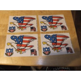 Mark 1 VTG LOT OF 4 1984 Mark 1 Scratch & Sniff Patches Large Patriotic Eagle 6X4"
