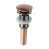Akicon Copper Push Button Bathroom Sink Drain Stop & Pop