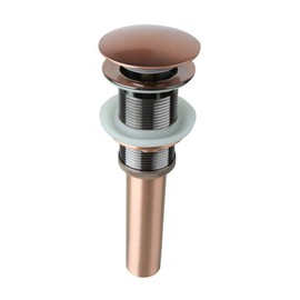 Akicon Copper Push Button Bathroom Sink Drain Stop & Pop Lavatory Stopper Without Overflow Bathroom Basin