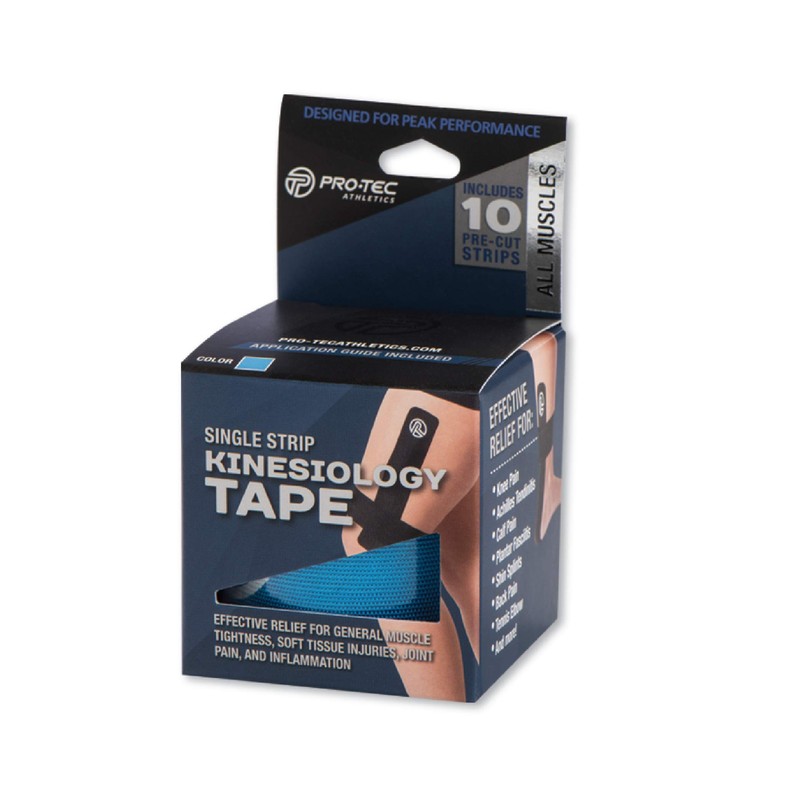 Pro-Tec Athletics Pre-Cut Kinesiology Tape-Blue-I Cut roll