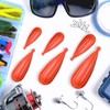 6 Pieces Fishing Practice Plugs 6 Mixed Sizes Orange Bait