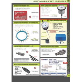 HHIP 4400-0015 Back Plunge Dial Indicator, 0-0.20" Range, 0.001" Graduation