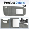 Dark Gray, Right Passenger Side Sun Visor for 2007-2011 Toyota