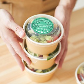 Lesnala 480Pcs 5 Star Review Stickers Thank You for Your Order Stickers Tamper evident Food Package Labels Thank You Tips Rating Stickers Food delivery Sticker for Bags Grocery Shopper Tips 5 Colors