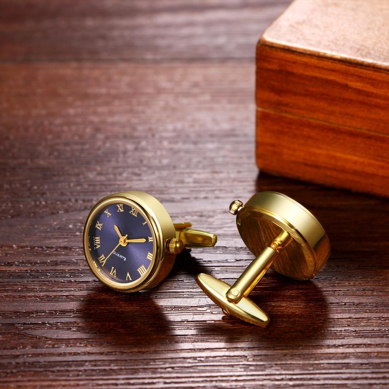 Avaner Men's Clip Cufflinks Watches: Analog Quartz Working Pocket Watch