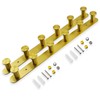 MACAJM Brushed Gold Wall Mount Coat Rack with 6 Hooks,