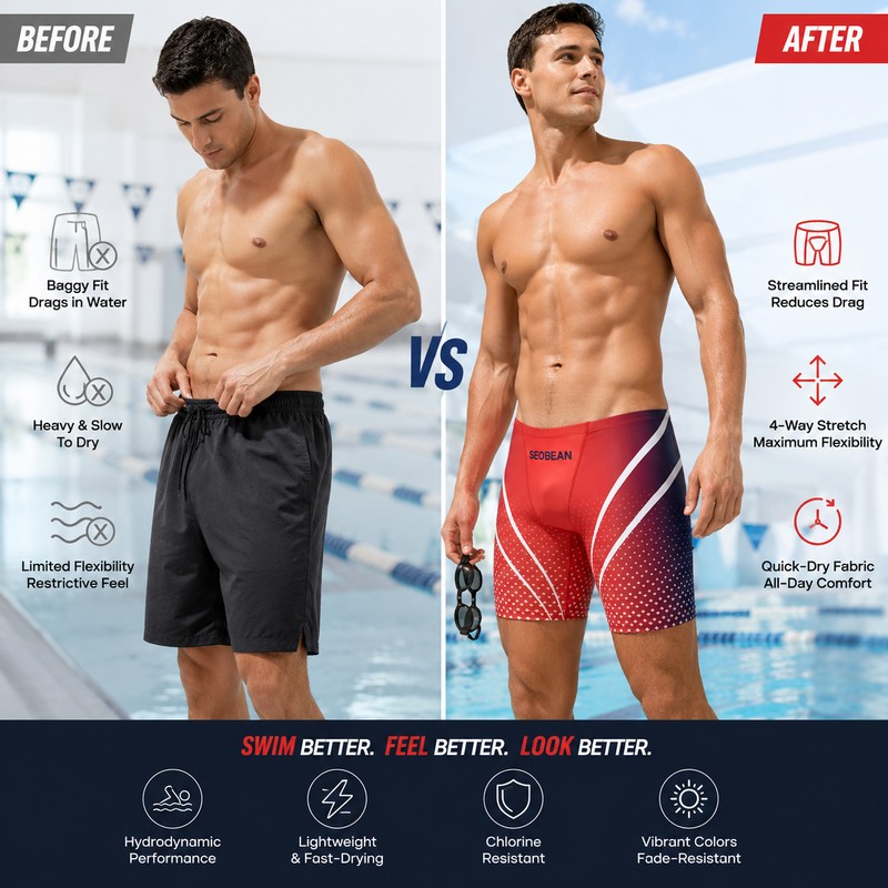 Men’s Low-Rise Swim Boxer for Training – Quick-Dry Vortex Gradient