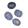 4Pcs Reiki Symbols Stones Smoother Surfaces Engraved Reiki Stones for
