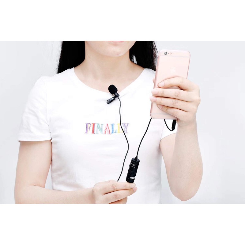 BOYA by-M1 3.5mm Ansteckmikrofon aus Metall für Smartphones, DSLR, Camcorder,