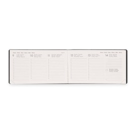 Legami - Weekly Album Diary Small, 13 Months, Raspberry, January 2026 to January 2027, Horizontal, Elastic Closure, End Pocket, Removable Address Book, 14 x 8 cm