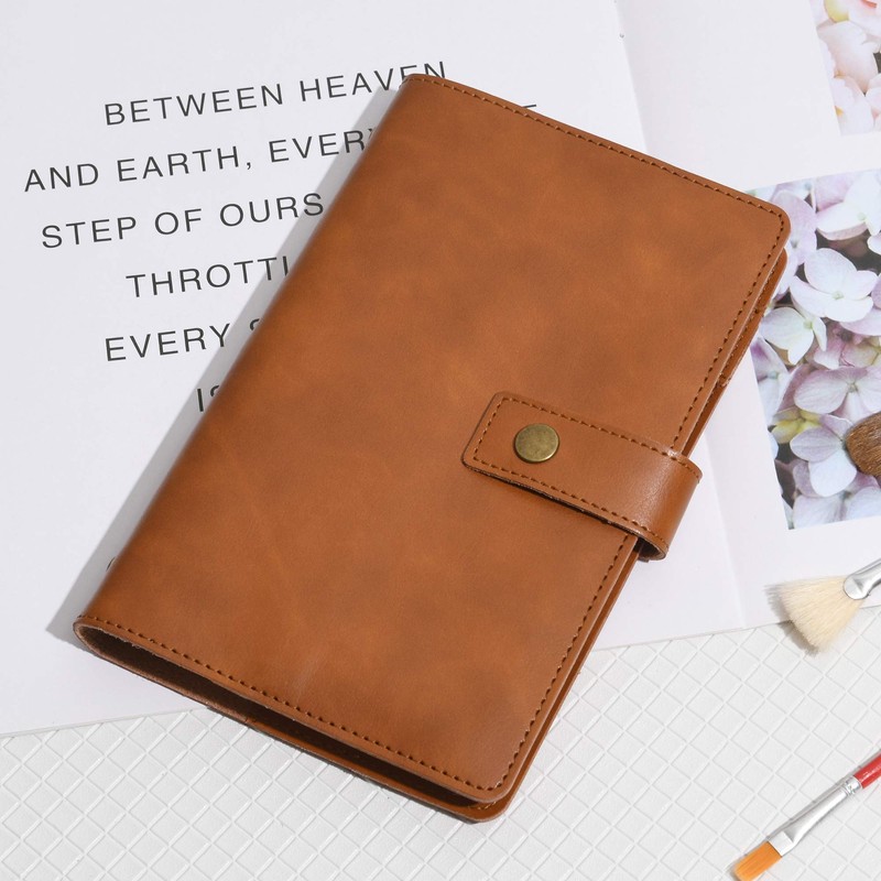 Wonderpool A6 Leather Notebook Refillable 6 Ring Binder Diary Portfolio