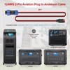 ELFCULB 45A Connector to 2 Pin Aviation Plug Cable 12AWG