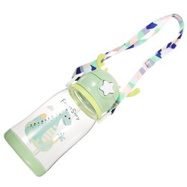 ORFOFE Water Bottle with Straw Leak Cup Cute Antler Design Reusable Childrens Drinking Cup for Milk Water Juice for Outdoor Use