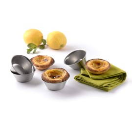 Artame 32204 Edelstahl-Sahnetörtchen-Formen, Set von 4, Pastel