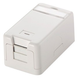 Equip Surface-Mounted Housing for 1 Keystone Jack with Cover White