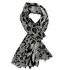 Purple Possum® Leopard Print Scarf Grey Black Zebra Stripes Animal