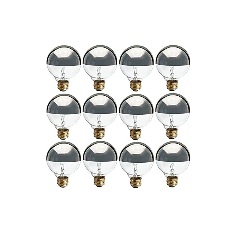 Satco S3861 Incandescent 40W 120V Globe G25 Silver Crown Decorative