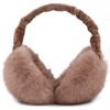 YeyeCyrilze Foldable Adjustable Warm Plush Ear Warmers, Winter Ear Warmers,