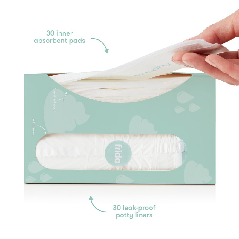 Frida Baby Poo + Pee Potty Liners, Leak-Proof, Super-Absorbent Liners