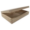 Shallow Flat Slim Wooden Box Gift Case | 25 x