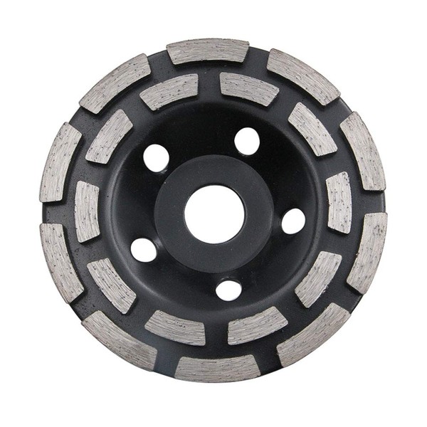 NUZAMAS 5" Double-Row Diamond-Cup Grinding-Wheel 125mm Discs for for Concrete