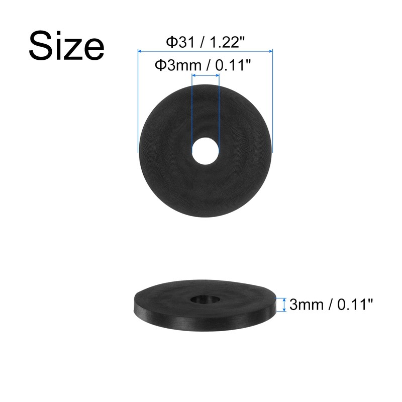 QUARKZMAN Rubber Vibration Damper 31 mm AD 3 mm ID