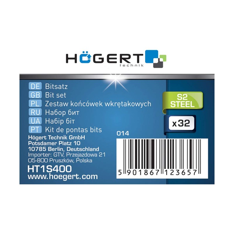 Högert HT1S400 Bitset | Bit Box | Bits Sets Accessories