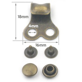 Bluemoona 20 Sets - Boot Hooks Lace Fitting With Rivet Buckle For Repair Camp Hike climb Leather Boot Shoes Fix Nickel