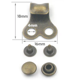 Bluemoona 20 Sets - Boot Hooks Lace Fitting With Rivet Buckle For Repair Camp Hike climb Leather Boot Shoes Fix Nickel