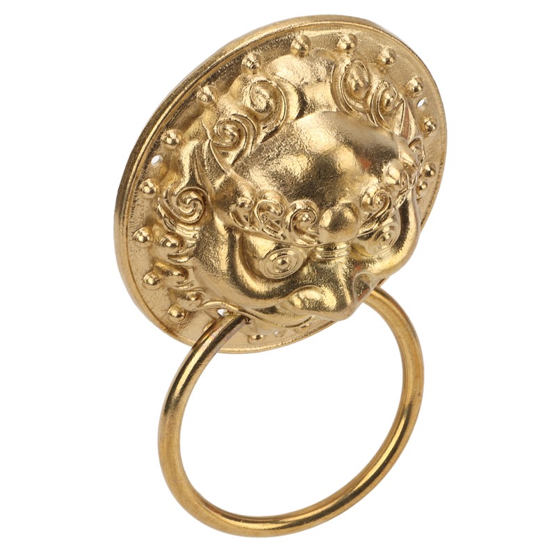 Door Knocker Chinese Style Animal Head Style Modelled Antique Brass