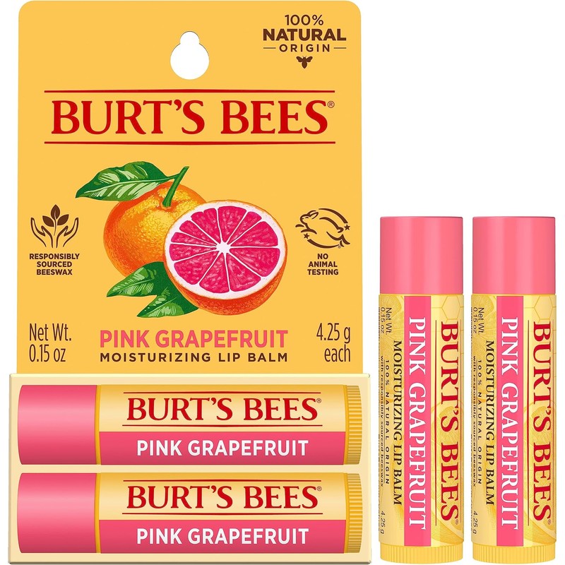 Burt's Bees Bálsamo Labial Pomelo Rosado Doble Pack 0.15 oz