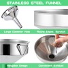 Gucass 7-Piece Stainless Steel Funnel Set, Large Funnel Kitchen with