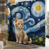 ASDCXZ Cat Shower Curtain 180 x 200 cm, Modern Abstract